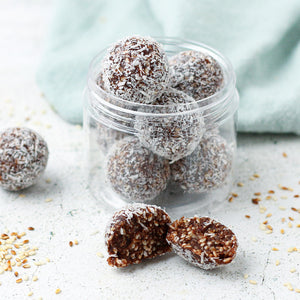 
                  
                    Load image into Gallery viewer, Chocolate Cinnamon Sesame &amp;amp; Sunflower Seeds Balls (PCOS 6pcs)
                  
                