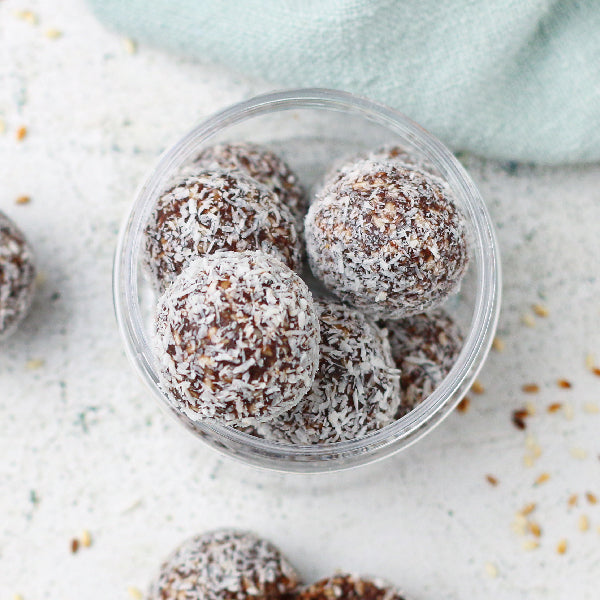 
                  
                    Load image into Gallery viewer, Chocolate Cinnamon Sesame &amp;amp; Sunflower Seeds Balls (PCOS)
                  
                