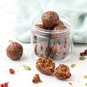 
                  
                    Load image into Gallery viewer, Peanut Butter Pumpkin Seeds &amp;amp; Flax Seeds Balls (PCOS 6pcs)
                  
                