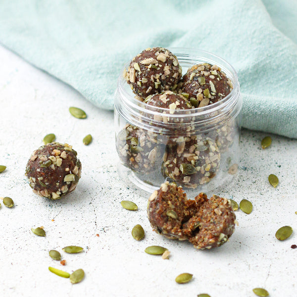 
                  
                    Load image into Gallery viewer, Chai Spiced Pumpkin Seeds &amp;amp; Flax Seeds Balls (PCOS 6pcs)
                  
                