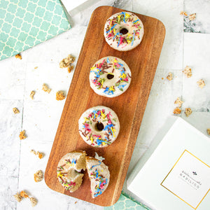 
                  
                    Load image into Gallery viewer, Keto Monk Fruit &amp;amp; Sprinkle Glazed Donuts (4 pieces)
                  
                